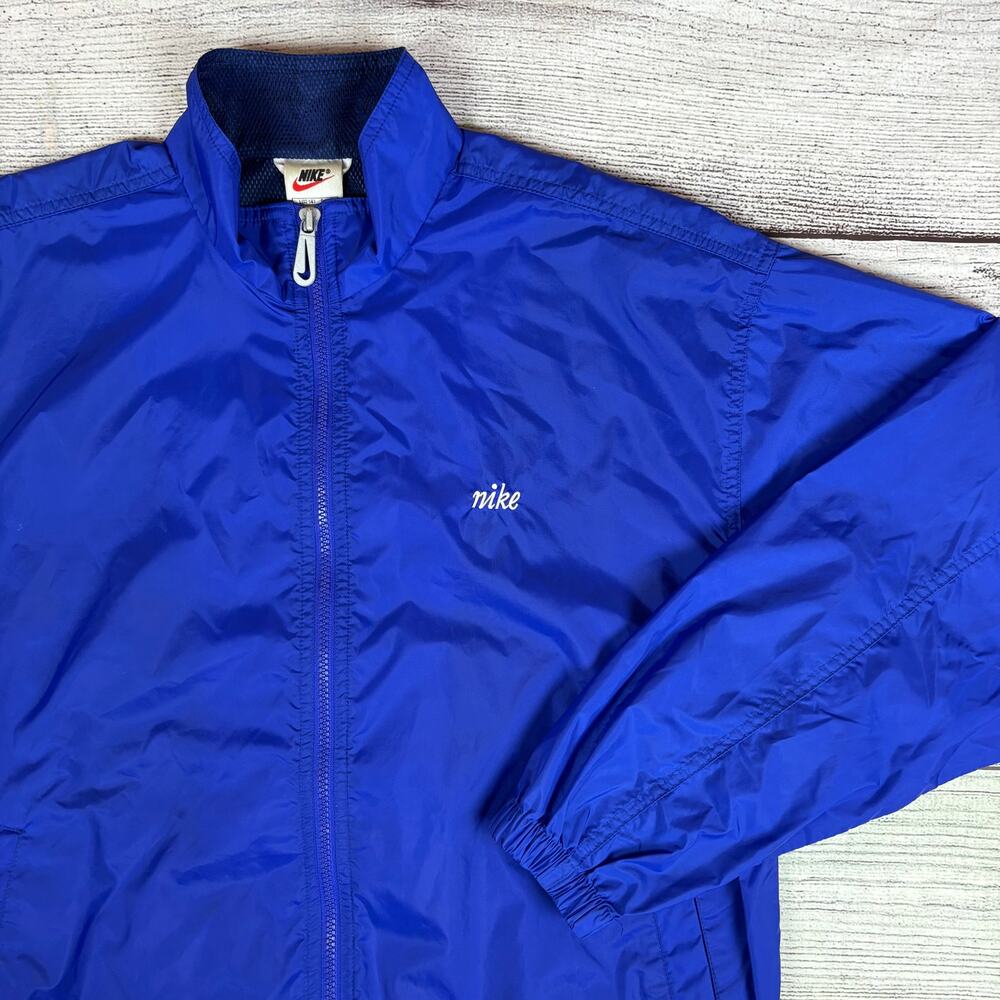 Vintage 1990s Nike White Tag Deep Blue Windbreaker